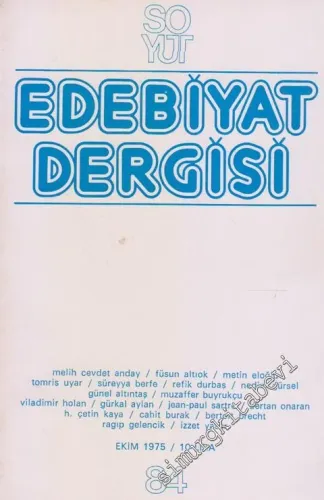 Soyut Aylık Edebiyat Dergisi - Sayı: 84      Ekim