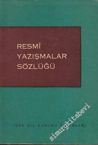 Resmi Yazışmalar Sözlüğü -        1969