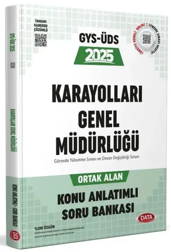 Data Yayınları 2025 Karayolları Genel Müdürlüğü Görevde Yükselme ve Unvan Değişikliği Sınavı Ortak Alan Konu Anlatımlı Soru