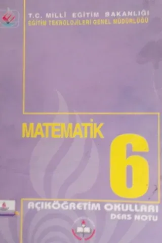 Matematik 6 Açıköğretim Ders Notu
