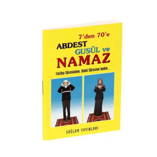 7 den 70 e Abdest Gusül ve Namaz Kod: 012 Cep Boy Kuşe Kağıt