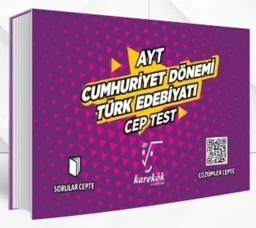 Karekök Yayınları AYT Cumhuriyet Dönemi Türk Edebiyatı Cep Test