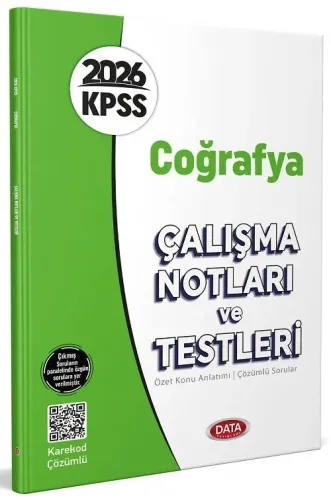 Data Yayınları 2026 KPSS Coğrafya Çalışma Notları ve Testleri