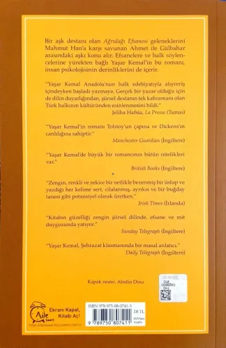 Ağrıdağı Efsanesi Yaşar Kemal Yapı Kredi Yayınları