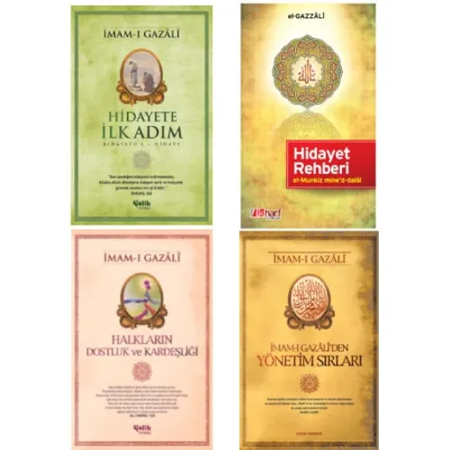 imam Gazali Serisi Hidayete Ilk Adım-Hidayet Rehberi- Imamı Gazali'den Yönetim Sırları-Halkların Dostluk ve Kardeşliği 4'lü Set