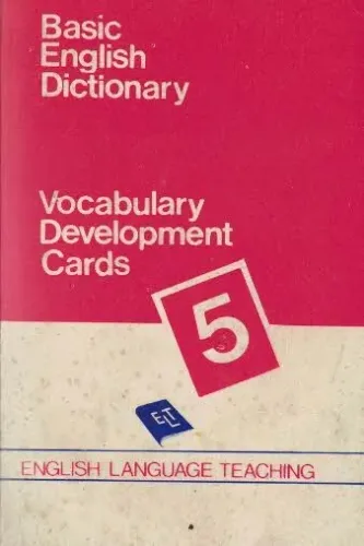 Basic English Dictionary Vocabulary Development Cards 5