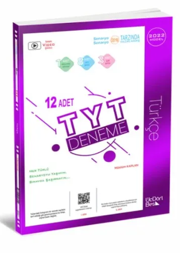 ÜçDörtBeş 2022 TYT Türkçe 12 Li Deneme %27 indirimli Kolektif