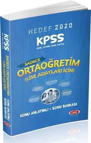 Data KPSS Ortaöğretim-Lise Adayları İçin Konu Anlatımlı Soru Bankası 2020-YENİ