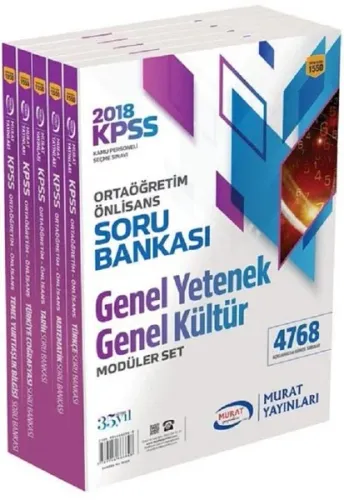 Murat KPSS Ortaöğretim Ön Lisans Genel Yetenek Genel Kültür Modüler Soru Bankası