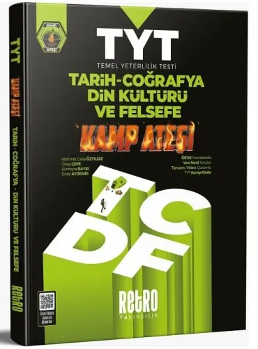 Retro Yayıncılık TYT Tarih Coğrafya Din Kültürü ve Felsefe Kamp Ateşi Soru Bankası Çözümlü