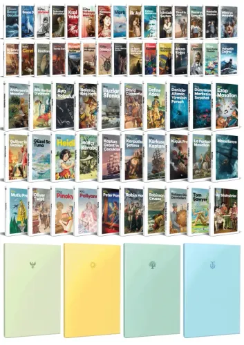 60 Dünya Klasiği ve Pastel Çizgisiz Defter Seti -2 - Halkkitabevi