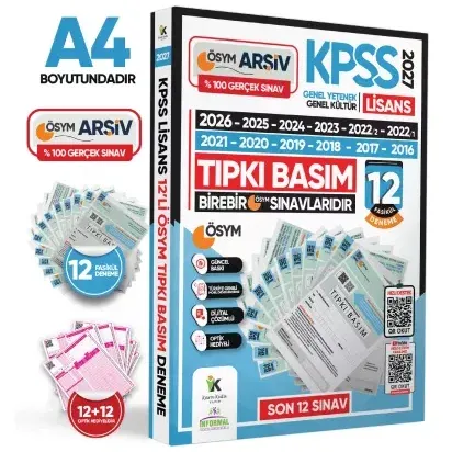 İnformal Yayınları 2027 KPSS Lisans ÖSYM Çıkmış Soru Tıpkı Basım Türki