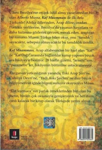 Kaf Muamması Alberto Mussa Kapı Yayınları %52 indirimli