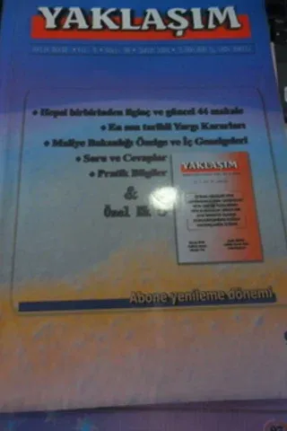 Yaklaşım Aylık Dergi 2001 / 98