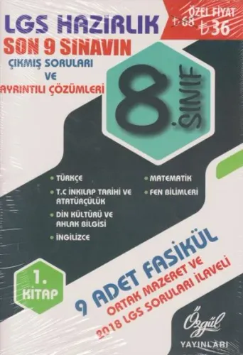 8. Sınıf LGS Hazırlık Son 9 Sınavın Çıkmış Soruları ve Ayrıntılı Çözümleri 1. Kitap