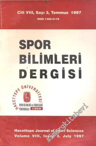 Spor Bilimleri Dergisi - Cilt: 8, Sayı: 3, Temmuz 1997