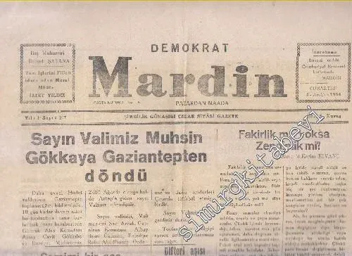 Demokrat Mardin Günlük Siyasi Gazete - Fakirlik mi yoksa Zenginlik mi - Sayı: 107  Yıl: 1    Aralık