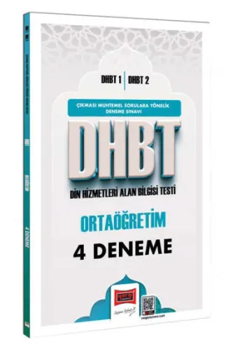 Yargı Yayınları DHBT 1 - DHBT 2 Ortaöğretim 4 Deneme Sınavı