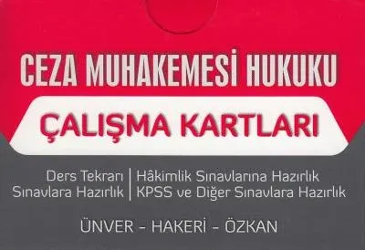 Ceza Muhakemesi Hukuku Çalışma Kartları