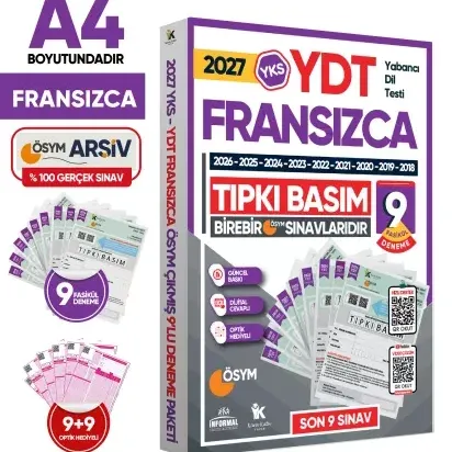 İnformal Yayınları 2027 YKS YDT Fransızca ÖSYM Çıkmış Soru Tıpkı Basım