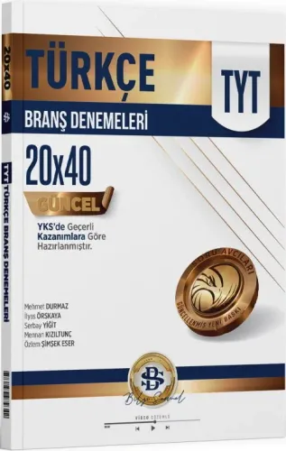 Bilgi Sarmal Yayınları TYT Türkçe 20 x 40 Branş Denemeleri
