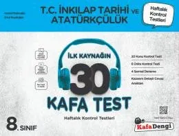 8. Sınıf  İnkılap Tarihi  30 Kafa Test( Haftalık Kontrol Testleri + Sarmal Deneme)