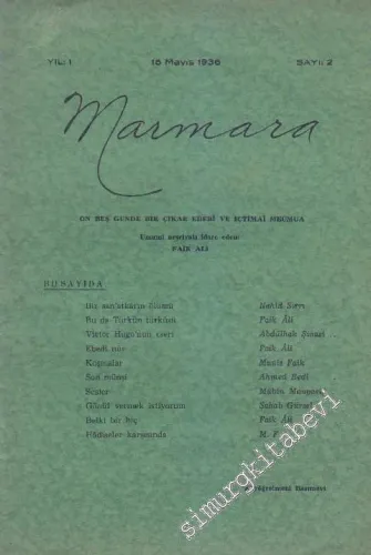 Marmara Dergisi - Sayı: 2    1  Mayıs 1936