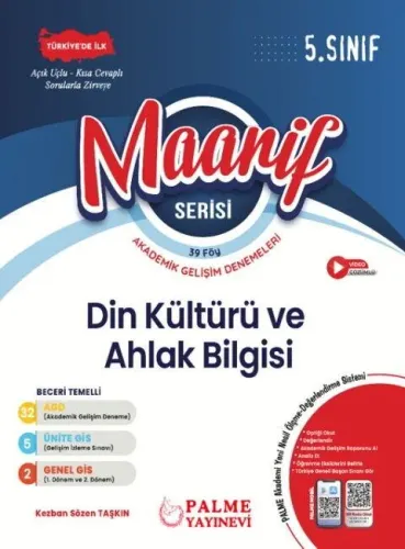 Palme Yayınları 5. Sınıf Din Kültürü ve Ahlak Bilgisi Maarif Serisi Ha