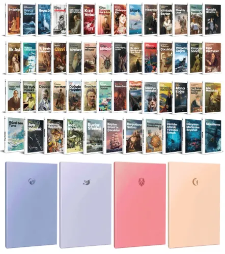 63 Dünya Klasiği ve Pastel Çizgisiz Defter Seti -1 - Halkkitabevi