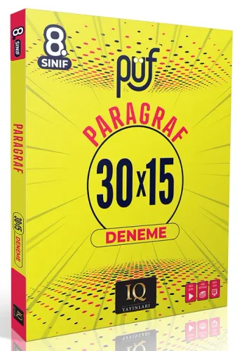 IQ Yayınları 8. Sınıf Paragraf Püf 30 x 15 Deneme