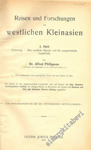 Reisen und Forschungen im Westlichen Kleinasien, Heft 1 - 5 SET -        1910