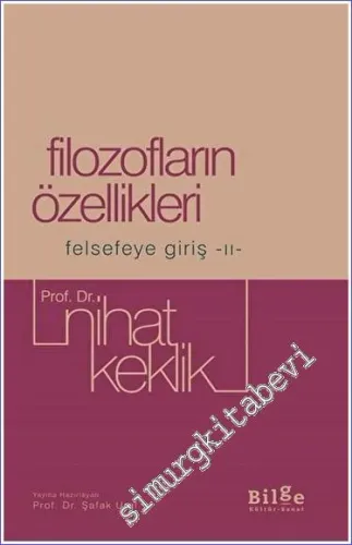 Filozofların Özellikleri Felsefeye Giriş II