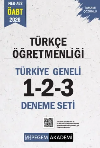 Pegem Yayınları 2026 MEB AGS ÖABT Türkçe Öğretmenliği Tamamı Çözümlü T