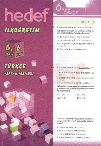 Hedef 6. Sınıf Türkçe Yaprak Testler