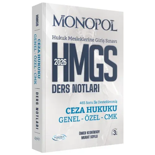 HMGS Ceza Hukuku Genel – Özel – CMK Ders Notları