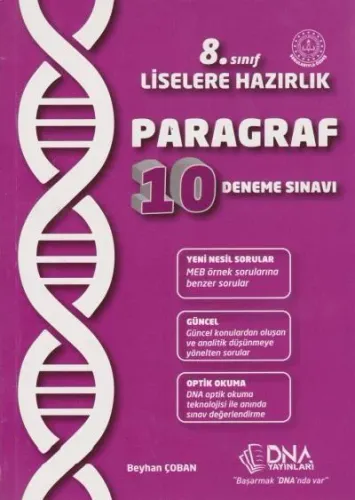 DNA 8. Sınıf Paragraf 10 lu Deneme Sınavı-YENİ