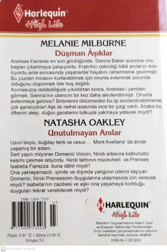 Düşman Aşıklar - Unutulmayan Anılar / 2 Roman Bir Arada Natasha Oakley