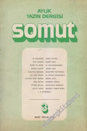 Somut Aylık Yazın Dergisi  - Sayı: 1    1  Ocak