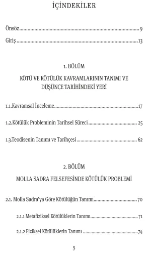 Molla Sadra Felsefesinde Kötülük Problemi ve Teodise Dr. Serhat Aktaş