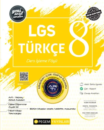 Pegem Yayınları 8. Sınıf LGS Türkçe Ders İşleme Föyü