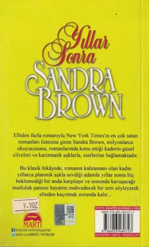 Yıllar sonra Sandra Brown Martı Yayınevi %56 indirimli