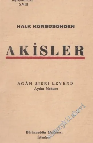 Halk Kürsüsünden Akisler -        1941