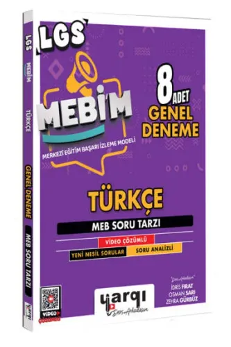 YARGI DERS ARKADAŞIM 8. SINIF LGS MEBİM TÜRKÇE  8 ADET GENEL DENEME