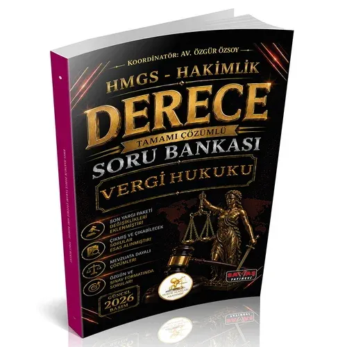 HUKAL HMGS-Hakimlik Derece Vergi Hukuku Soru Bankası