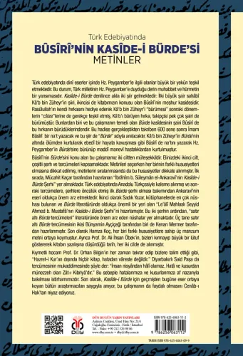 Türk Edebiyatında Bûsîrî’nin Kasîde-i Bürde’si Cilt 2: Metinler Bünyam Türk Edebiyatında Bûsîrî’nin Kasîde-i Bürde’si Cilt 2: Metinler Bünyam