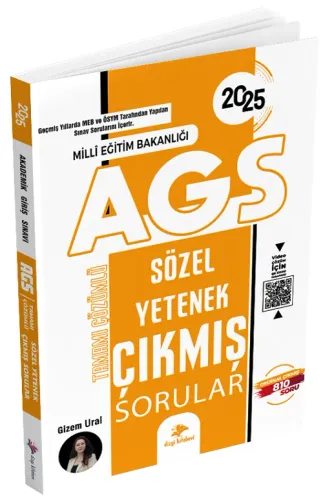 Dizgi Kitap Yayınları 2025 MEB AGS Sözel Yetenek Video Çözümlü Çıkmış Sorular