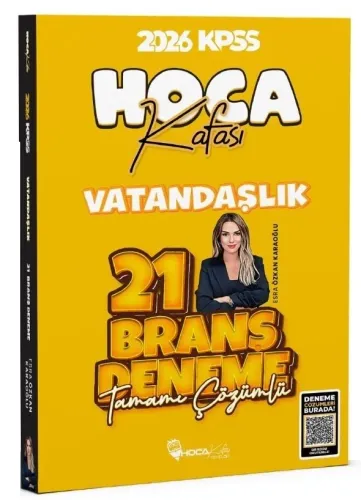 Hoca Kafası Yayınları 2026 KPSS Vatandaşlık 21 Deneme Çözümlü