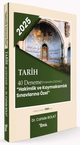 Temsil Yayınları 2025 Hakimlik, Kaymakamlık Tarih 40 Deneme Çözümlü