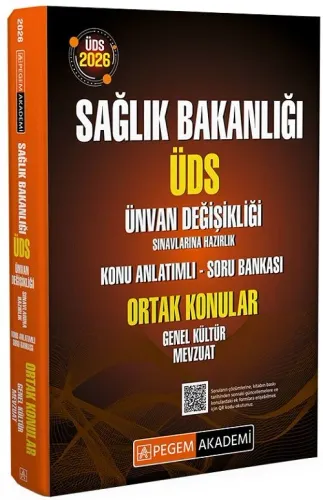 Pegem Yayınları 2026 ÜDS Sağlık Bakanlığı Ortak Konular Genel Kültür Mevzuat Konu Anlatımlı Soru Bankası