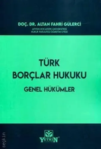 Türk Borçlar Hukuku Genel Hükümler